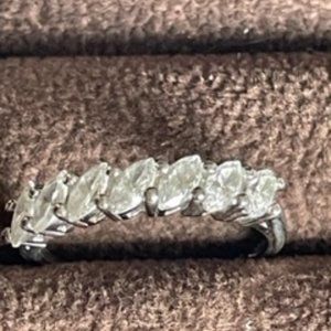 QVC DMQ Sterling Silver CZ Ring size 7